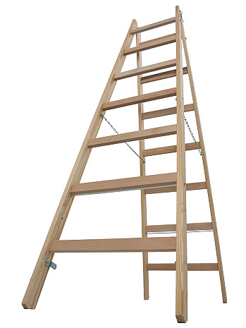 KRAUSE STABILO drabina drewniana dwustronna ze szczeblami 2x7